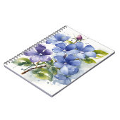 Periwinkle - Watercolor flowers Notizblock (Linke Seite)