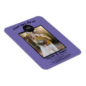 Periwinkle Wax Siegel Foto Hochzeit Speichern Sie  Magnet (Rechte Seite)