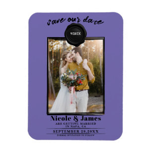 Periwinkle Wax Siegel Foto Hochzeit Speichern Sie Magnet