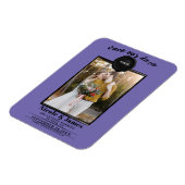 Periwinkle Wax Siegel Foto Hochzeit Speichern Sie  Magnet (Linke Seite)