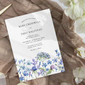 Periwinkle Wedding Delicate Floral Wildblume Einladung
