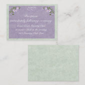 Periwinkle Wedding Einladung Empfang Beilage (Vorne/Hinten)