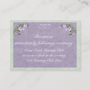 Periwinkle Wedding Einladung Empfang Beilage