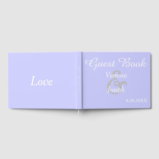 Periwinkle Wedding Gästebuch (Voll)