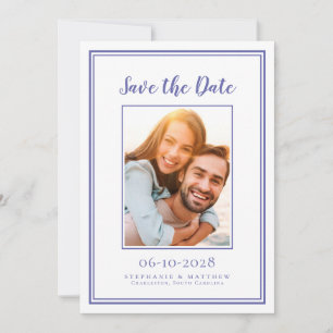 Periwinkle Wedding Minimalistische Verlobung Pictu Save The Date