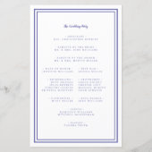 Periwinkle Wedding Script Modern Zeremony Program (Rückseite)