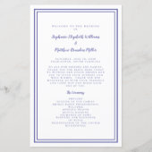Periwinkle Wedding Script Modern Zeremony Program (Vorderseite)