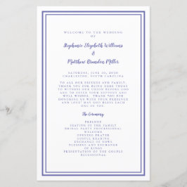 Periwinkle Wedding Script Modern Zeremony Program