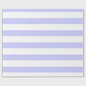 Periwinkle Weiß, horizontal gestreift Geschenkpapier (Flach)