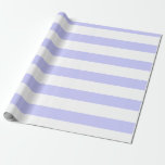 Periwinkle Weiß, horizontal gestreift Geschenkpapier<br><div class="desc">Periwinkle und weißes,  horizontal gestreiftes Schleifpapier</div>