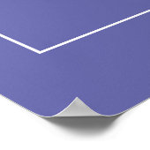 Periwinkle & White Modern Wedding Willkommen Poster (Ecke)