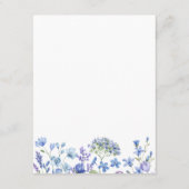 Periwinkle Wildblume Blumenzehen Details Begleitkarte (Rückseite)