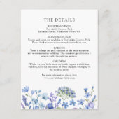 Periwinkle Wildblume Blumenzehen Details Begleitkarte (Vorderseite)