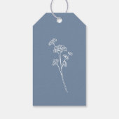 Periwinkle Wildblume Brautparty Bevorzugung Geschenkanhänger (Rückseite)