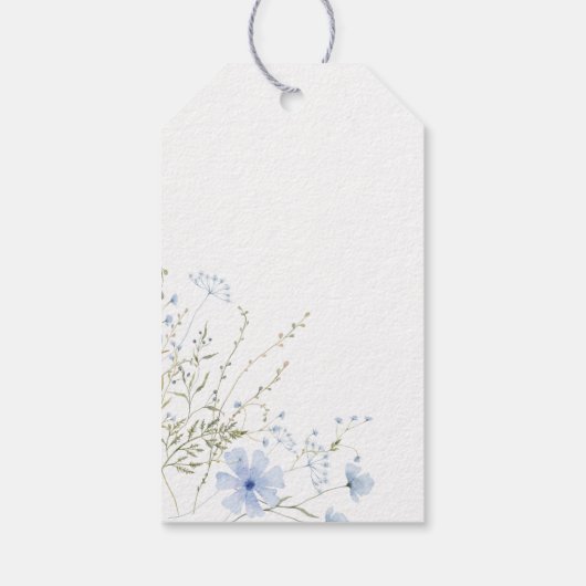 Periwinkle Wildblume Brautparty Gefallen Tag Geschenkanhänger (Rückseite)