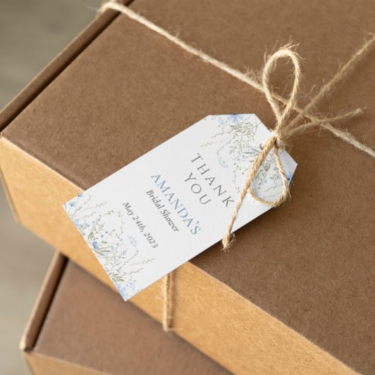 Periwinkle Wildblume Brautparty Gefallen Tag Geschenkanhänger