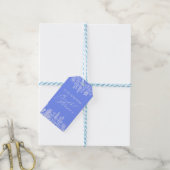 Periwinkle Wildblume Brautparty Geschenkanhänger (Mit Garn)