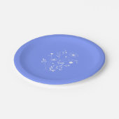 Periwinkle Wildblume Brautparty Pappteller (Schrägansicht)