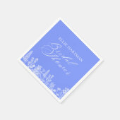 Periwinkle Wildblume Brautparty Serviette (Ecke)