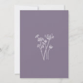 Periwinkle Wildblume Bridal Dusche Einladung (Rückseite)