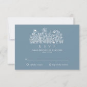 Periwinkle Wildblume Garden Wedding UAWG RSVP Karte (Vorderseite)