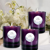 Periwinkle Wildblume Hochzeit Braut und Gräuelname Runder Aufkleber