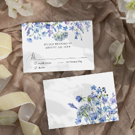 Periwinkle Wildblume Hochzeit zartes Blumengestein RSVP Karte