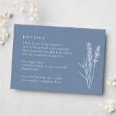 Periwinkle-Wildblume Hochzeitsdetails RSVP Karte