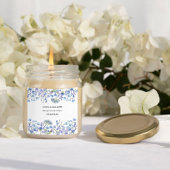 Periwinkle Wildblume Hochzeitstich Schaumweinetikett