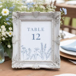 Periwinkle Wildblume Tischkartennummer Tischnummer<br><div class="desc">Orange Wildblume Table Card Number - perfekt für Hochzeiten im Herbst</div>