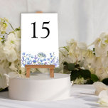 Periwinkle Wildblume Wedding Floral Tischnummer<br><div class="desc">Wildblume Hochzeit Tischnummer Karte mit fett Zahlen und Aquarell wilde Blume. Dieses hübsche Blumendesign hat zarte und feminine Wildblumen in einer romantischen, sanften Farbpalette aus Lilie, Perwinkle, blassem lila, Lavendel und Blau. Ideal für Frühjahr und Sommer Hochzeit. Für die Koordinierung von Einladungen, Schreibwaren, Schildern und Dekorationen während der Veranstaltung, schauen...</div>