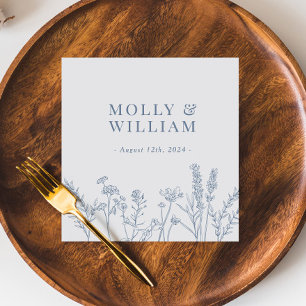 Periwinkle Wildblume Wedding Napkins Serviette