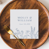 Periwinkle Wildblume Wedding Napkins Serviette
