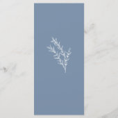 Periwinkle Wildflower Wedding Flat Menu Menükarte (Rückseite)