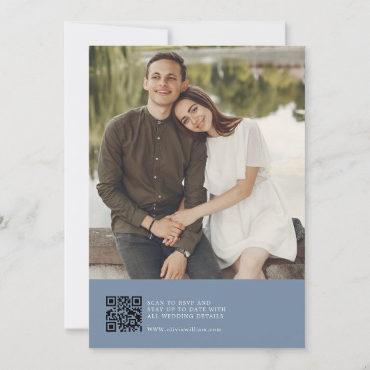 Periwinkle Wir machen Einladung zum Hochzeitsessen (Rückseite)