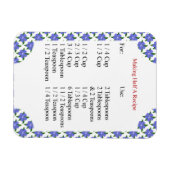 Periwinkles Backen Umrechnung Chart Foto Magnet (Horizontal)