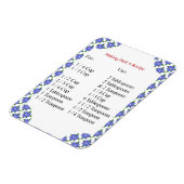 Periwinkles Backen Umrechnung Chart Foto Magnet (Linke Seite)