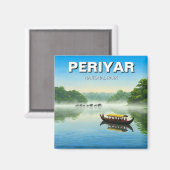 Periyar National Park India Travel Magnet (Vorderseite/Rückseite)