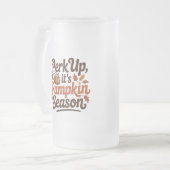 Perk up pumpkin coffee quote seasonal cozy mattglas bierglas (Vorderseite Links)