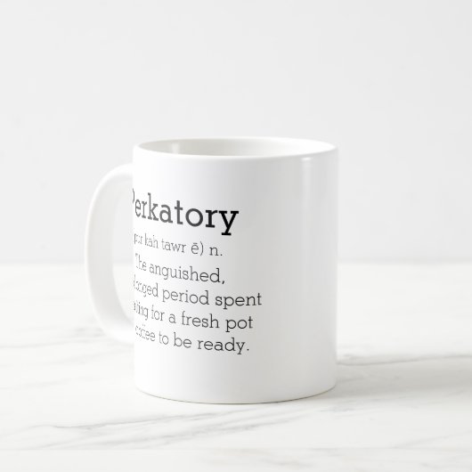 Perkatory Definition Coffee Tasse (Vorderseite Links)