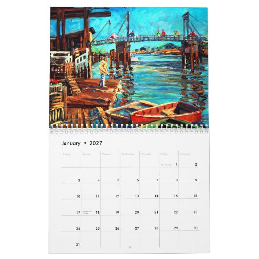 Perkins-Bucht, Ogunquit, Maine-Wandkalender Kalender (Jan 2027)