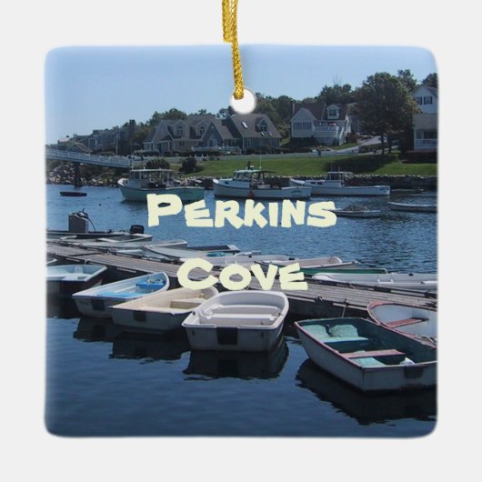 Perkins Cove in Ogunquit, Maine Keramikornament (Vorderseite)