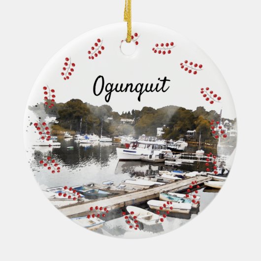 Perkins Cove, Ogunquit Keramik Ornament (Hinten)