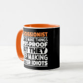 Perkussionist versuche, Dinge zu machen Lustige Sp Tasse (Vorderseite Links)