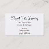 Perky-Chinesischer Hund Visitenkarte (Rückseite)