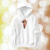 Perky Girl Christmas Elf Boy's Hoodie
