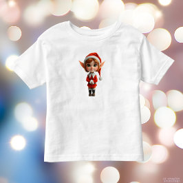 Perky Girl Christmas Elf Kleinkind's T-Shirt