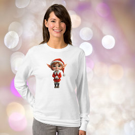 Perky Girl Weihnachts-Elf-T-Shirt T-Shirt