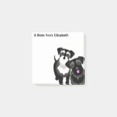 Perky Miniature Schnauzer Niedlich Post-it Klebezettel (Vorderseite)