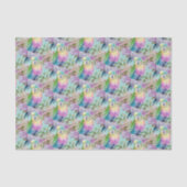 Perky Pastel Pink Gelb und Blau Parakets Seidenpapier (Vorderseite)